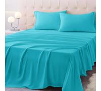 Homilay Set di lenzuola per letto king size, 4 pezzi, in morbida microfibra, con tasche profonde, tecnologia di raffreddamento e federa antipiega, qualità alberghiera, biancheria da letto resistente,