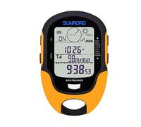 Hominas Altimetro digitale GPS, barometro GPS, bussola multifunzione IPX4, impermeabile con 9 percorsi registrati, torcia a LED, sensore ad alta precisione per attività all'aperto
