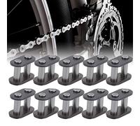 Hominas Catena Principale, T8F Master Link in Acciaio Moto Chain Connector Link 10 Pezzi per Mini Bici MTB Karting Pit ATV Scooter