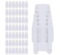 Hominas Coperchio del connettore RJ45 Durevole manicotto della spina del cavo di rete Cappuccio protettivo per cavi CAT5e CAT6 Materiale PC 50 pezzi