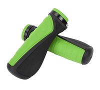 Hominas Manubrio Ciclismo per Bicicletta Manopole Antiscivolo con bloccaggio sulle manopole per Manubrio per Mountain Bike (Verde Nero)