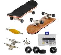 Hominas Mini Dito Skateboard, Fingerboard Da 96 Mm Tech Deck Skateboard Da Dito Finger Skateboard Giocattolo Con Scatola per Bambini Presenti, Nero