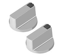 Hominas Pomello per Fornello a Gas, 2 Pezzi Pomelli Hot Point Manopola di Controllo di Zinco Argento Universale Manopola Gas per Forno Gas Stufa, 6mm