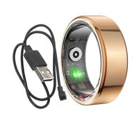 Hominas Smart Ring Fitness Tracker Bluetooth 5.1 Telecamera per il monitoraggio del sonno Controllo remoto Monitoraggio 'attività sanitaria Dispositivo indossabile per uomo Donna Acciaio (10#)