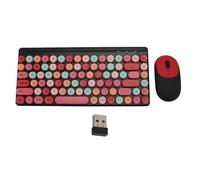 Hominas Tastiera wireless Mouse Combo 86 tasti Bluetooth Dual Mode Design retrò Plug Play USB per PC Laptop Gaming Lavoro Materiale ABS Colore misto (Rossa)