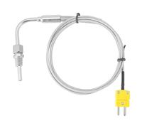 Hominas Termocoppia Tipo K EGT, Sonda Termocoppia 1250 Gradi 1m con Punta E Connettore Esposti per Sonda di Temperatura Gas di Scarico