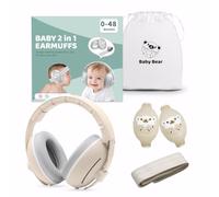 Homirty Cuffie Antirumore Bambini Neonati - Proteggi Orecchie con Riduzione del Rumore 25dB - Regolabile e Leggero per 0-4 Anni - Ideale per Aereo, Feste & Viaggi
