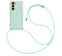HomiTunky Custodia con Collana per Huawei Mate 10 Pro, Cover Donna Cuore amore con Cordino, Case con Laccio Tracolla Elettrolitico TPU Cover con Collana per Huawei Mate 10 Pro,Verde