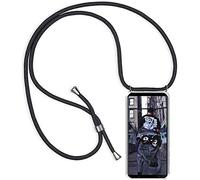 HomiTunky Custodia per Cellulare Girocollo per ZTE Blade A35E Tracolla - Collana/Necklace Cordoncino,Practical Stylish Trasparente Silicone TPU Flessibile Antiurto Protettivo Cover