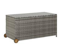 homiuse Contenitore da Giardino Baule Da Esterno Baule Da Interno Armadio Da Esterno Mobiletto Da Esterno Baule Plastica Mobili Da Esterno Baule Da Giardino Grigio Chiaro 120x65x61 cm Polyrattan