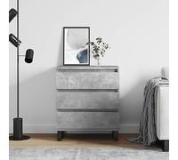 homiuse Credenze 60x35x70 cm Credenze Buffet Credenza Per Cucina Mobili Cassettiere Camera Da Letto Cassettone Legno Mobiletto Sala Credenze Basse Grigio Cemento