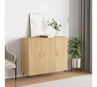homiuse Credenze 90x34x80 cm Credenze Buffet Credenza Per Cucina Mobili Cassettiere Camera Da Letto Cassettone Legno Mobiletto Sala Credenze Basse Rovere Sonoma