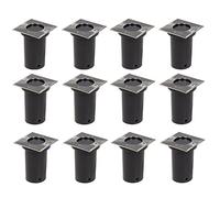 homiuse Faretti Carrabili 12 pz per Esterni Quadrati Lampada Solare Da Esterno Lampione Solare Led Esterno Luci Giardino Energia Solare Lampione Da Giardino Faretti Incasso Esterni