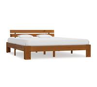 homiuse Giroletto Marrone Miele in Legno Massello di Pino 160x200 cm Doghe Letto Matrimoniale Struttura Letto Matrimoniale Letti Matrimoniali Moderni Giroletto Classico Elegante Robusto Struttura