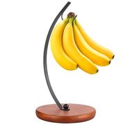 HOMKULA Supporto per banana - Supporto da appendere, gancio a banana (nero)