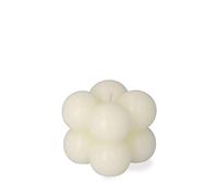 HOMLA - Candela a bolle vegana - Candele decorative esthetic - Bubble Candle - Decorazione per la stanza - Candela a cubo - 6 x 6 x 6 cm - Ecru