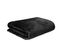 HOMLA Rote Coperta in Pile Soffice e Calda - Per Divano e Letto - Coperta Coccolosa - Coperta da Soggiorno - Facile da Pulire - 150 x 200 cm - Nero