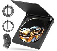 Homlab Cd Player for Car - External Car CD Player with Steering Wheel Remote, Plug & Play USB/AUX Connection, Portable CD Player for Cars, Anti-Shock Noise Reduction, Hidden Cable Storage