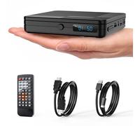 Homlab Mini lettore DVD con telecomando - All Region Free 1080P HD Piccolo lettore CD DVD compatto per Smart TV e proiettore, dispone di uscita HDMI, jack per cuffie, ingresso USB 2.0, supporto PAL