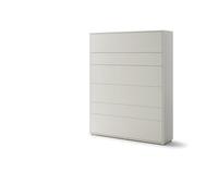 Homlando Lenart Letto per armadio Bed Concept BC12 160 x 200 cm - Letto pieghevole verticale - Armadio con letto pieghevole integrato - Letto da parete con rete a doghe - Murphy Bed (cashmere)