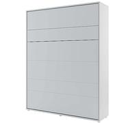 Homlando Lenart Letto per armadio Bed Concept BC12 160 x 200 cm - Letto verticale pieghevole - Armadio con letto pieghevole integrato - Letto da parete con rete a doghe - Murphy Bed (grigio opaco)