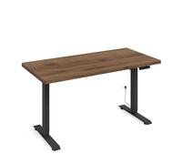 Homlando Scrivania BIMotion 1S 140 x 70 x 3,2 cm - Tavolo da ufficio con movimento automatico - Altezza regolabile con regolazione in altezza - Elettrico - Ergonomico - Seduta in piedi (telaio in noce