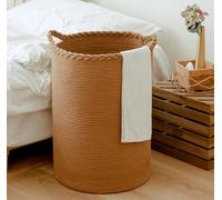 Homlikelan Cesto portabiancheria in cotone intrecciato da 72 l, per coperte, cuscini, giocattoli, scarpe, colore marrone chiaro, 55,6 cm di altezza x 40,6 cm di profondità