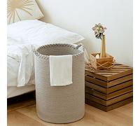 Homlikelan Cesto portabiancheria in vimini, alto 72 l, per coperte, vestiti, cuscini, giocattoli, scarpe, grande, in cotone, per camera da letto, soggiorno, bagno