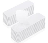 HOMMAND Badesivo Extra Forte，16 Pezzi Nastro Adesivo Hook and Loop, Nastro Adesivo Forte Perfetto per l'arredamento di Ambienti, Casa, Ufficio, Bianco, 30mm×100mm