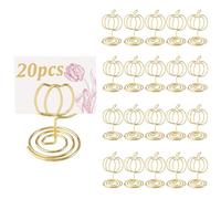 HOMMDECO 20 segnaposto a forma di zucca dorata, segnaposto, cartelli alimentari, per ristorante, casa, matrimonio, festa di compleanno, decorazione per menù, foto, numeri, inviti e biglietti di auguri