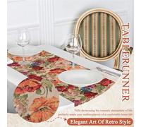 HOMMDECO 33*180 cm colorato jacquard runner da tavola con nappe retrò poliestere tovaglia da pranzo scrivania armadio tiro cuscino divano decorazione matrimonio cucina famiglia ornamento
