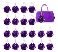 HOMMDECO Set di 20 portachiavi con mini pompon da cheerleader con carte motivazionali, souvenir, portachiavi, ciondoli, accessori da cheerleader, ciondoli per borsa, regalo di squadra, regalo per