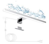 Hommie Luce Specchio Bagno LED, 40cm Lampada Specchio Bagno con Interruttore 10W 900LM Bianca Fredda 4000K, Impermeabile IP44 Adatto a trucco, Cablato e Wireless, Armadio, Parete