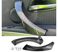 HommyFine E90 E91 Maniglia Interna Porta per BMW Serie 3 Auto Maniglia Portiera Interna per BMW 316 318 320 323 325 328 330 335 (2005-2011) (Giusto, Fibra di Carbonio Nero)