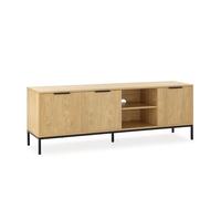 HOMN LIVING Mobile TV Monica con 3 ante, colore legno, 160 cm (larghezza) 40 cm (profondità) 55 cm (altezza)