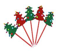 Homnive, Penna a Sfera a Forma di Albero di Natale, 3 Pezzi, Penna di Natale, Simpatico Babbo Natale, Pupazzo di Neve, Forniture per la Scuola per Bambini(Schema Casuale)