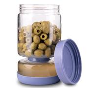 Homnoble Barattolo per Sottaceti e Olive in Vetro con Filtro a Clessidra, Separatore di Succo di Sottaceto da Bagnato e Asciutto Coperchio in ABS per Uso Alimentare e Senza BPA