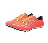 Homnova Track Spikes Scarpe Uomo Donna Scarpe Atletica Leggera Mesh Scarpe da Pista E da Campo Professionale 8 Chiodi Sprint Running Sneakers,Arancia,38EU