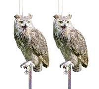 Homo Trends 2 spaventapasseri per Uccelli, Repellente per piccioni, Balcone, spaventapassi, spaventapassi, spaventapassi, spaventapassi, in plastica Piatta, con Nastro antiuccelli, espellere i Corvi