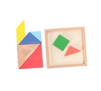 HOMOBABE 1 scatola Educativo Legno Tangram per Puzzle con Geometriche Sicuro e Osservazione e per Giocare Sotto Supervisione