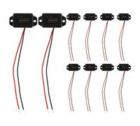 HOMOBABE 10 Pezzi Segnalatore Acustico Elettronico e Cablaggio a 2 Fili Nero 6v Dc con Design Compatto per Impianti di Allarme e Pannelli di Controllo per Veicoli e Laboratori