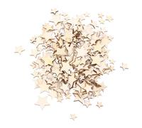 HOMOBABE 100 Pezzi Dischetti Legno Pentagramma Naturale per Decorazioni Fai da Te e Feste Compleanno, Ornamenti Artigianali in Legno