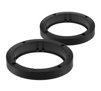 HOMOBABE 2 Pezzi Anello Distanziale per Altoparlante Auto 6, 5 Pollici | Nero, per Sistemi Audio Auto e Palco, Installazione Semplice, Isolamento Vibrazioni e Maggiore Chiarezza Sonora