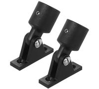 HOMOBABE 2 Pezzi Bimini Top Hardware Cappuccio per Tenda Parasole Marina in Nylon Nero, per Tubo da 22mm, Installazione Facile, per Yacht e Uso Marino