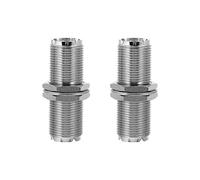 HOMOBABE 2 pezzi Connettore Coassiale Uhf Adattatore Antenna per Coassiali Nichelato per Trasmissione Affidabile e Stabile Compatibile con Radio e Trasmettitori Facile Collegamento Maschi