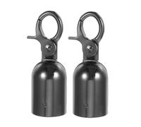 HOMOBABE 2 Pezzi Rope End Caps in Heavy Duty Metal Rope Stopper Hooks For Outdoor Decking Guardrail Fastening And Crowd Control Stanchions