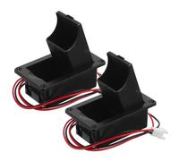 HOMOBABE 2 Pezzi Scatola Batteria per Chitarra Attiva in Plastico Nero, Custodia Batteria Pickup per Basso e Chitarra Acustica, Installazione Sicura per Studio e Live