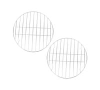 HOMOBABE 2 Pezzi Supporti per Barbecue Acciaio Inossidabile da Graticola Rotonda Antiaderente per Grill per attività all Aperto e Barbecue Carne