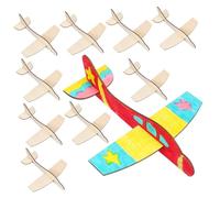 HOMOBABE 20 Pezzi Modellino Di Aeroplano in Legno Piccoli Tuo Aeroplani Dell'aereo Bomboniere in Aereo Incompiuto Compleanno Per Giocattolo Dell'aeroplano Di Legno