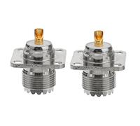 HOMOBABE 2Pezzi Connettore Coassiale Uhf Adattatore Professionale per Telecomunicazioni Flangia per Sostituzione Facile Coassiali
